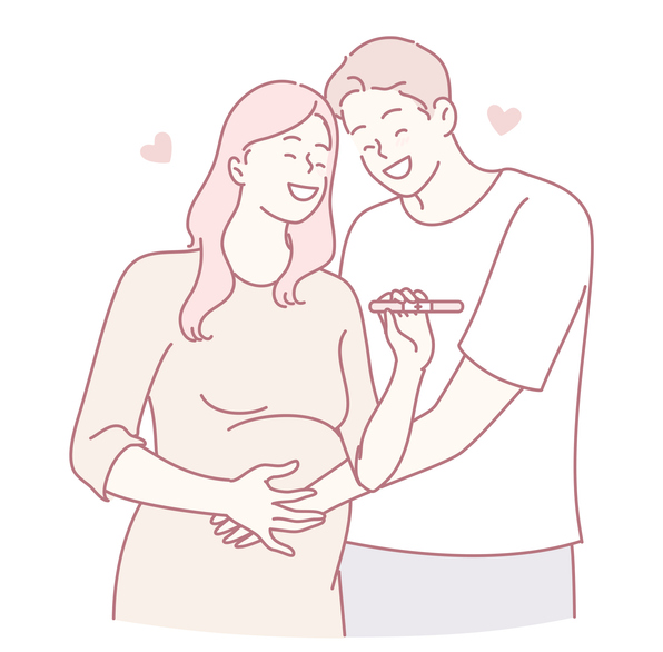 임신초기증상, 임신 확인을 함께 나누는 커플